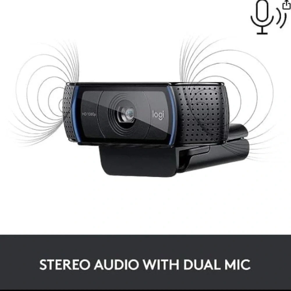 Logitech C920x HD Pro Webcam, Full HD 1080p/30fps Video Calling Cam - Picture 2 of 2